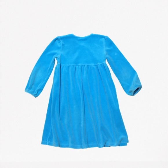 Girls Christmas dress teal blue with snowman sz S - Picture 2 of 4